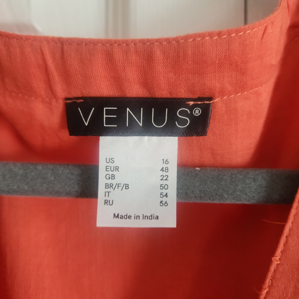 VENUS Asymmetrical Coral Dress - Picture 3 of 5